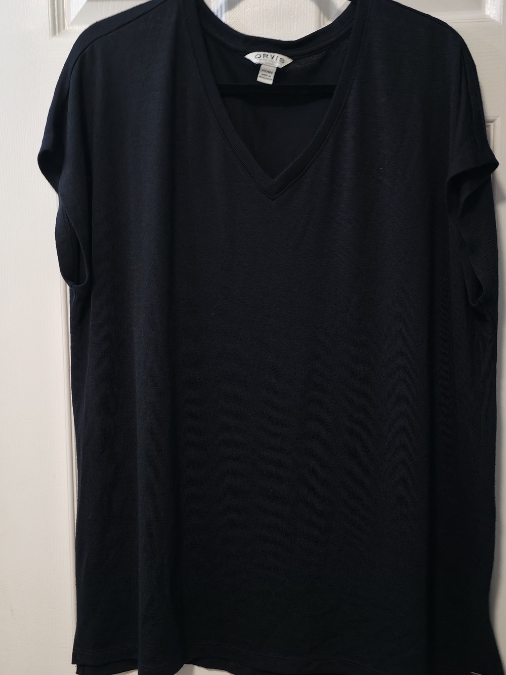 Orvis  Black V-Neck Shirt Lightweight Sweater XXL